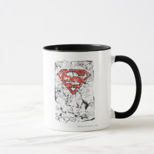 Superman Stilvoll  Crumpling-Comic-Logo Tasse