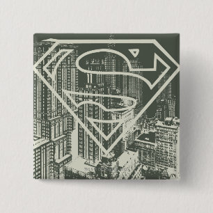 Superman Stilvoll  Green Metropolis Logo Button