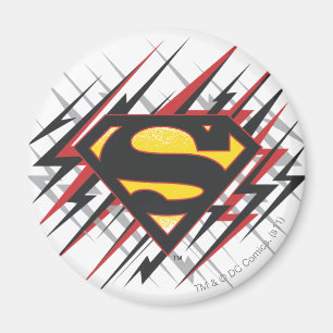 Superman Stilvoll  Logo für Schwarze und Rote Str Magnet