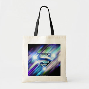 Superman Stilvoll  Shiny Blue Burg Logo Tragetasche