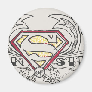 Superman Stilvoll  Textilien-Logo Magnet