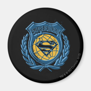 Superman Stilvoll  Wappen mit Globe-Logo Magnet
