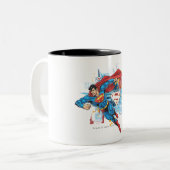 Superman - Stoppt das Böse Zweifarbige Tasse (Vorderseite Links)