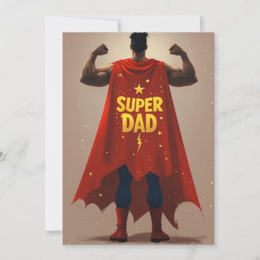 Superman Style Vathers Day Card Einladung (Vorderseite)