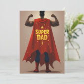 Superman Style Vathers Day Card Einladung (Stehend Vorderseite)
