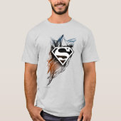 Superman Stylized | Blue Orange Logo T-Shirt (Vorderseite)