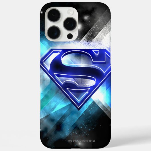 Superman Stylized | Blue White Crystal Logo Case-Mate iPhone Hülle (Rückseite)
