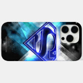 Superman Stylized | Blue White Crystal Logo Case-Mate iPhone Hülle (Rückseite (Horizontal))