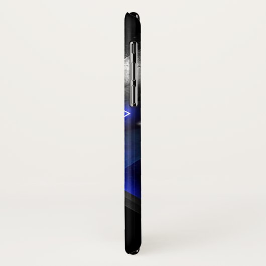 Superman Stylized | Blue White Crystal Logo Case-Mate iPhone Hülle (Hinten/Links)