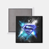 Superman Stylized | Blue White Crystal Logo Magnet (Vorderseite/Rückseite)