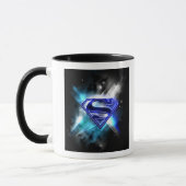 Superman Stylized | Blue White Crystal Logo Tasse (Links)