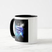 Superman Stylized | Blue White Crystal Logo Tasse (Vorderseite Links)