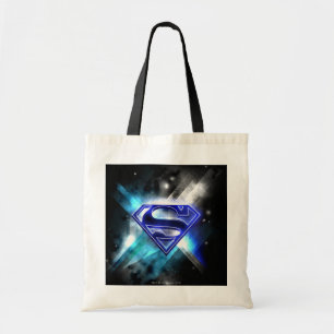 Superman Stylized   Blue White Crystal Logo Tragetasche