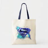 Superman Stylized | Blue White Crystal Logo Tragetasche (Vorne)