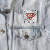 Superman Stylized | Crumpled Comic Logo Button (Beispiel)