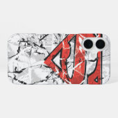 Superman Stylized | Crumpled Comic Logo iPhone 16 Hülle (Rückseite (Horizontal))