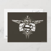 Superman Stylized | Dark Skulls Logo Postkarte (Vorne/Hinten)