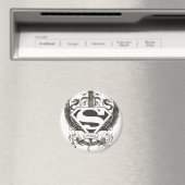 Superman Stylized | Ehre, Wahrheit auf weißem Logo Magnet (In Situ (Geschirrspüler))