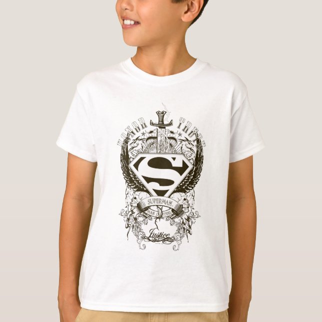 Superman Stylized | Ehrenzeichen, Wahrheitszeichen T-Shirt (Vorderseite)