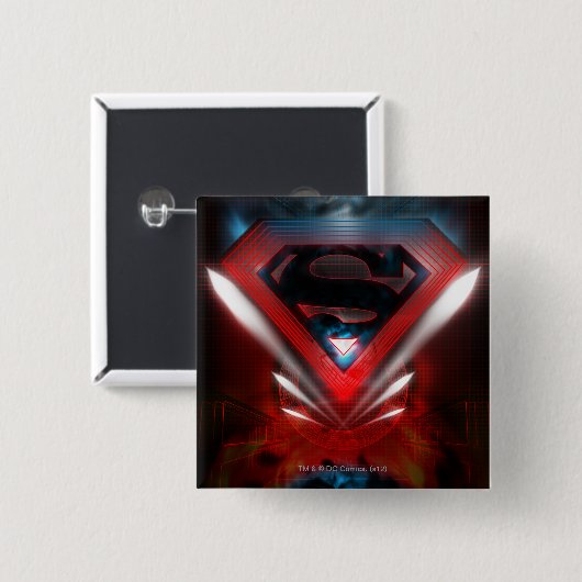 Superman Stylized | Futuristisches Logo Button (Vorne & Hinten)