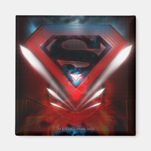 Superman Stylized | Futuristisches Logo Magnet (Vorne)