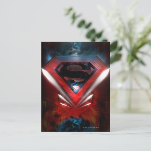 Superman Stylized | Futuristisches Logo Postkarte (Stehend Vorderseite)