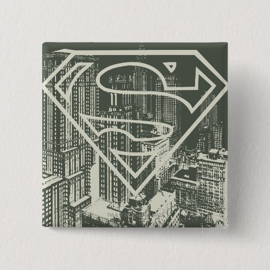 Superman Stylized | Green Metropolis Logo Button (Vorderseite)