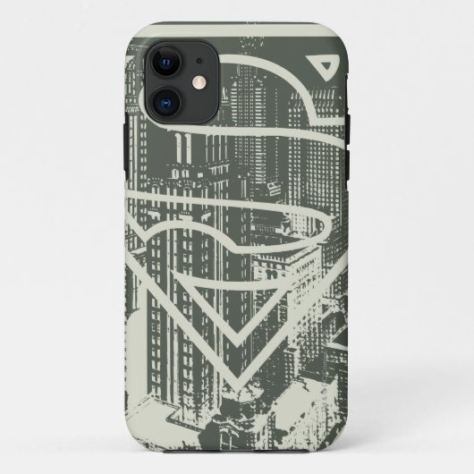 Superman Stylized | Green Metropolis Logo Case-Mate iPhone Hülle (Rückseite)