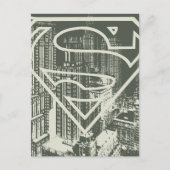 Superman Stylized | Green Metropolis Logo Postkarte (Vorderseite)