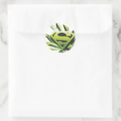 Superman Stylized | Green Shield Logo Runder Aufkleber (Tasche)