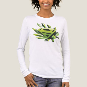 Superman Stylized   Green Shield Logo Tri-Blend Shirt