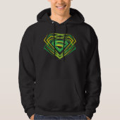 Superman Stylized | Grünes Dekorlogo Hoodie (Vorderseite)