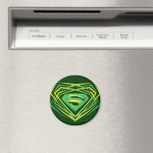 Superman Stylized | Grünes Dekorlogo Magnet (In Situ (Geschirrspüler))