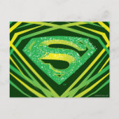 Superman Stylized | Grünes Dekorlogo Postkarte (Vorderseite)