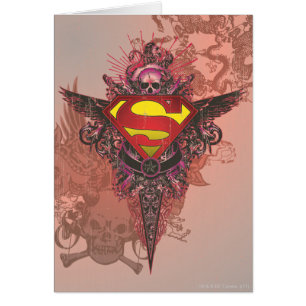 Superman Stylized Grunge Design Logo