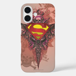Superman Stylized   Grunge Design Logo iPhone 16 Hülle