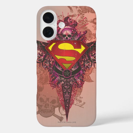 Superman Stylized | Grunge Design Logo Case-Mate iPhone Hülle (Rückseite)