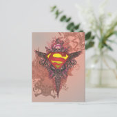 Superman Stylized | Grunge Design Logo Postkarte (Stehend Vorderseite)