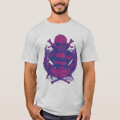 Superman Stylized | Lila und rosa Skull-Logo T-Shirt (Vorderseite)