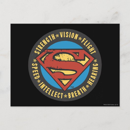 Superman Stylized | Logo für den Flug mit der Kraf Postkarte (Vorderseite)