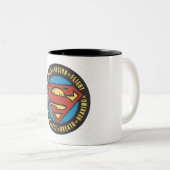 Superman Stylized | Logo für den Flug mit der Kraf Zweifarbige Tasse (VorderseiteRechts)