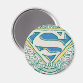 Superman Stylized | Logo für gezeichnetes Wappen Magnet (Vorderseite/Rückseite)
