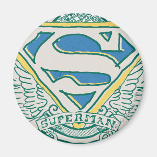 Superman Stylized   Logo für gezeichnetes Wappen Magnet