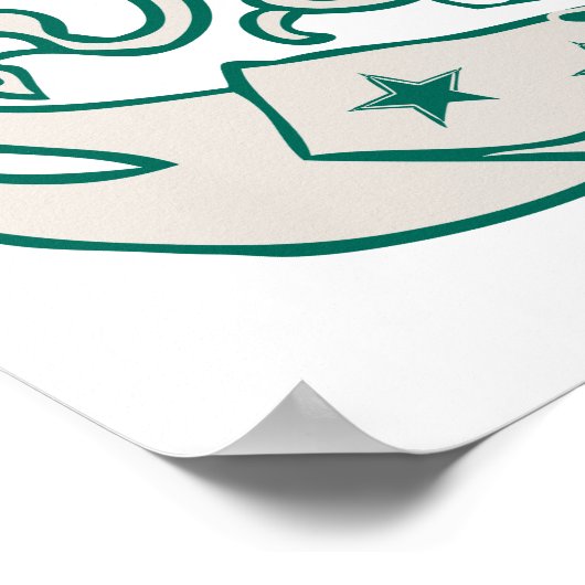 Superman Stylized | Logo für gezeichnetes Wappen Poster (Ecke)