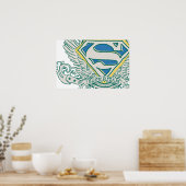 Superman Stylized | Logo für gezeichnetes Wappen Poster (Küche)
