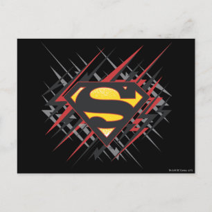Superman Stylized Logo für Schwarze und Rote Str Postkarte