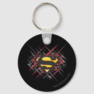 Superman Stylized   Logo für Schwarze und Rote Str Schlüsselanhänger