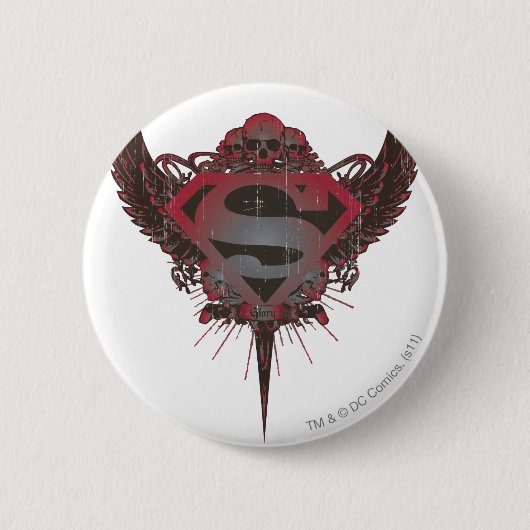 Superman Stylized | Logo "Skull and Wings" Button (Vorderseite)