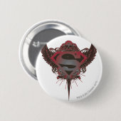 Superman Stylized | Logo "Skull and Wings" Button (Vorne & Hinten)