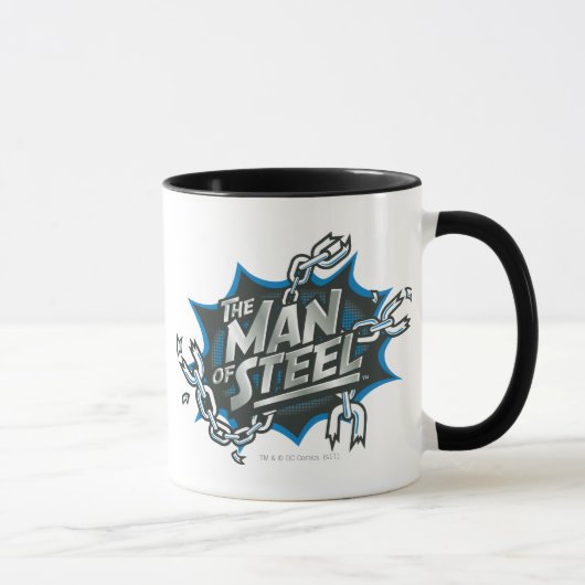 Superman Stylized | Man of Steel Splash Logo Tasse (Rechts)